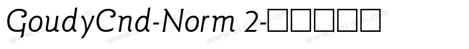 GoudyCnd-Norm 2字体转换